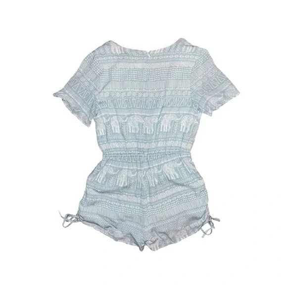 NWT MINKPINK Low V Cut Romper Zipper Back Elephant Pattern - Picture 3 of 14